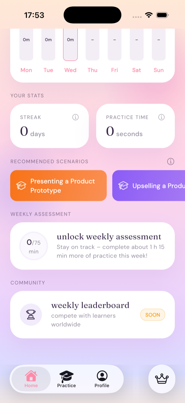 Ninecoach stats, recommended scenarios and weekly assessment